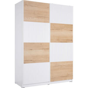 Hom`in SKRIŇA S POS. DVER. – HOR.VED, biela, farby dubu, 150/213/62 cm