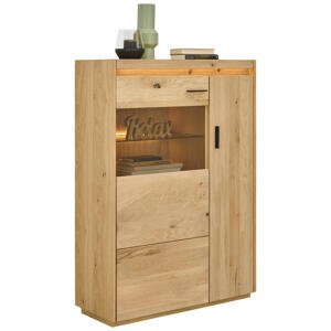 Linea Natura VYSOKÁ KOMODA, farba duba, 94,8/133,5/37 cm