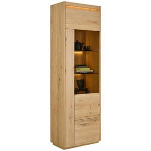 Linea Natura VITRÍNA, farba duba, 64,4/201,9/37 cm