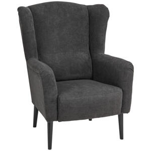 XXXL KRESLO UŠIAK, textil, antracitová