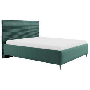 Hom`in ČALÚNENÁ POSTEĽ, 180/200 cm, drevo, textil, kompozitné drevo, tmavozelená