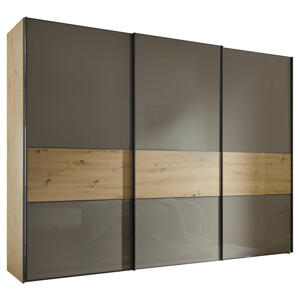 Moderano SKRIŇA S POS. DVER. – HOR.VED, dub artisan, mokka, 336/240/68 cm