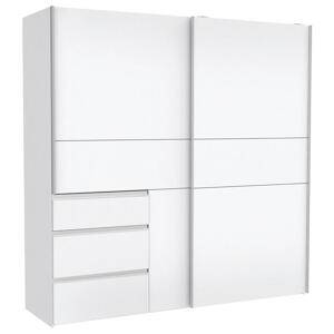 Carryhome SKRIŇA S POS. DVER. – HOR.VED, biela, 200/200/61 cm