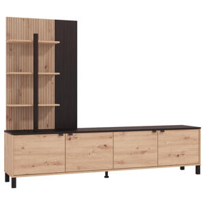 Hom`in OBÝVACIA STENA, čierna, dub artisan