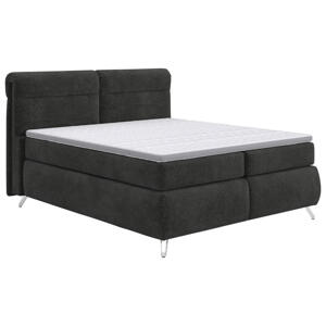 Welnova BOXSPRINGOVÁ POSTEĽ, 180/200 cm, textil, kompozitné drevo, antracitová