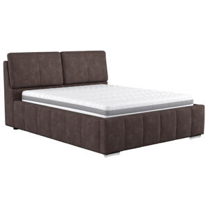 Welnova ČALÚNENÁ POSTEĽ, 180/200 cm, drevo, textil, kompozitné drevo, hnedá