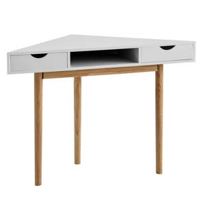Livetastic ROHOVÝ PÍSACÍ STÔL, biela, 80/80/78 cm
