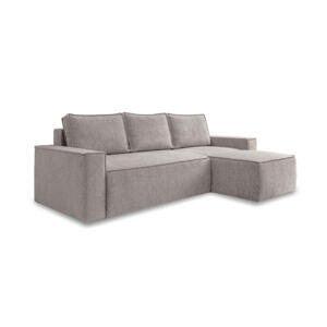 MID.YOU ROHOVÁ SEDACIA SÚPRAVA, textil, sivá, biela