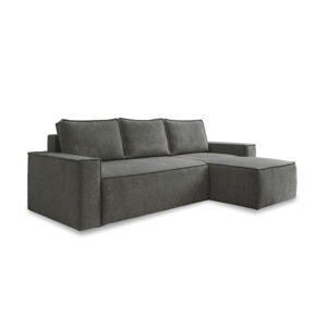 MID.YOU ROHOVÁ SEDACIA SÚPRAVA, textil, tmavosivá