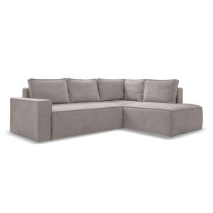 MID.YOU ROHOVÁ SEDACIA SÚPRAVA, textil, sivá, biela