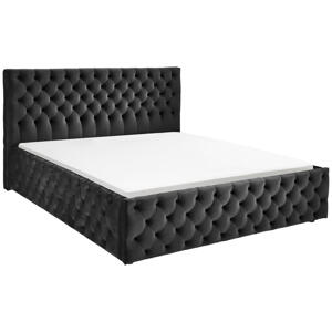 Ambia Home ČALÚNENÁ POSTEĽ, 180/200 cm, čierna