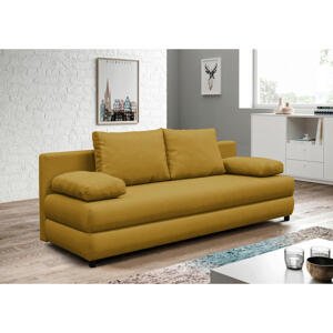 P & B ROZKLADACIA POHOVKA, textil, žltá