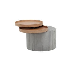 Livetastic PRÍRUČNÝ STOLÍK, svetlosivá, textil, 50/50/45 cm
