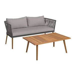 Ambia Garden SÚPRAVA ZÁHRADNÉHO NÁBYTKU drevo, kov, textil