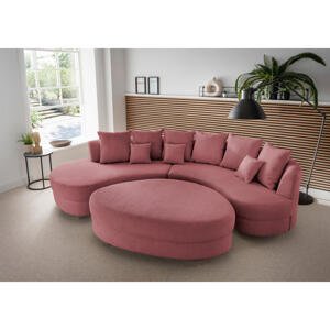 Livetastic SEDACIA SÚPRAVA, textil, koralová