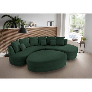 Livetastic SEDACIA SÚPRAVA, textil, tmavozelená