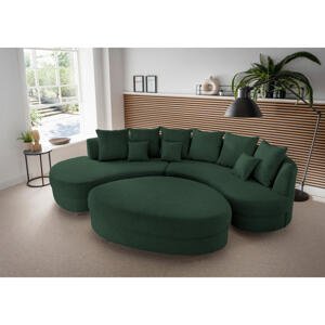 Livetastic SEDACIA SÚPRAVA, textil, tmavozelená