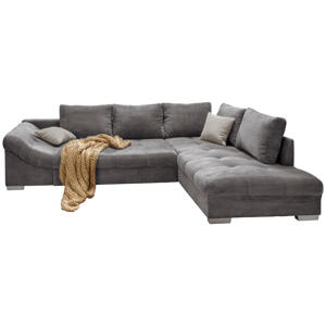 MID.YOU ROHOVÁ SEDACIA SÚPRAVA, textil, sivá