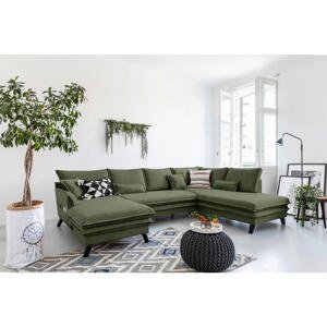 P & B SEDACIA SÚPRAVA, textil, zelená