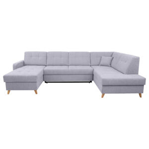 XXXL Sedací souprava LARS U,, drevo, textil, sivá