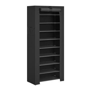 Boxxx REGÁL NA TOPÁNKY, čierna, 58/160/28 cm