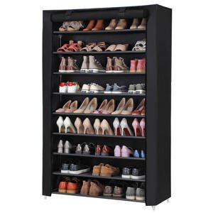 Boxxx REGÁL NA TOPÁNKY, čierna, 100/162/28 cm