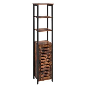 Boxxx REGÁL, hnedá, čierna, uhlíková oceľ, 37/167/30 cm