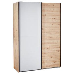 Xora SKRIŇA S POS. DVER. – HOR.VED, sivá, farba duba, 150/223/60 cm