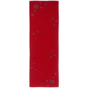 X-Mas ÚZKY OBRUS, 50/150 cm, sivá, červená